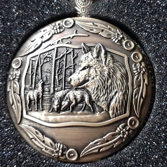 Creative Wild Wolf Vintage Bronze Pocket Watch, Fashion Pendant Animal Quartz - Picture 2 of 4